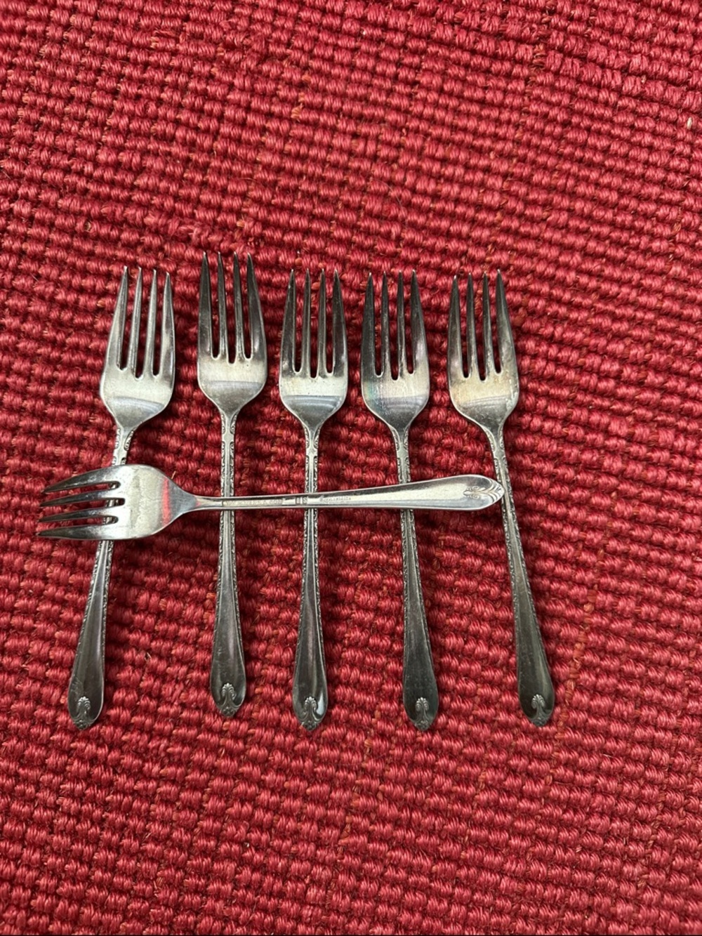 Stainless Steel Dessert Fork Set in Silver - 6 Piece